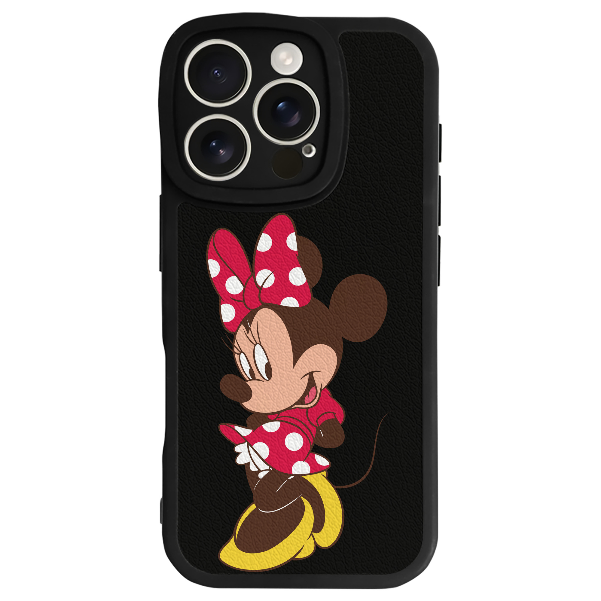 （画像用） ミッキーマウス Mickey Mouse 【iPhone 16シリーズ対応】シリコンスマホケース（レザー調） 材質：シリコン